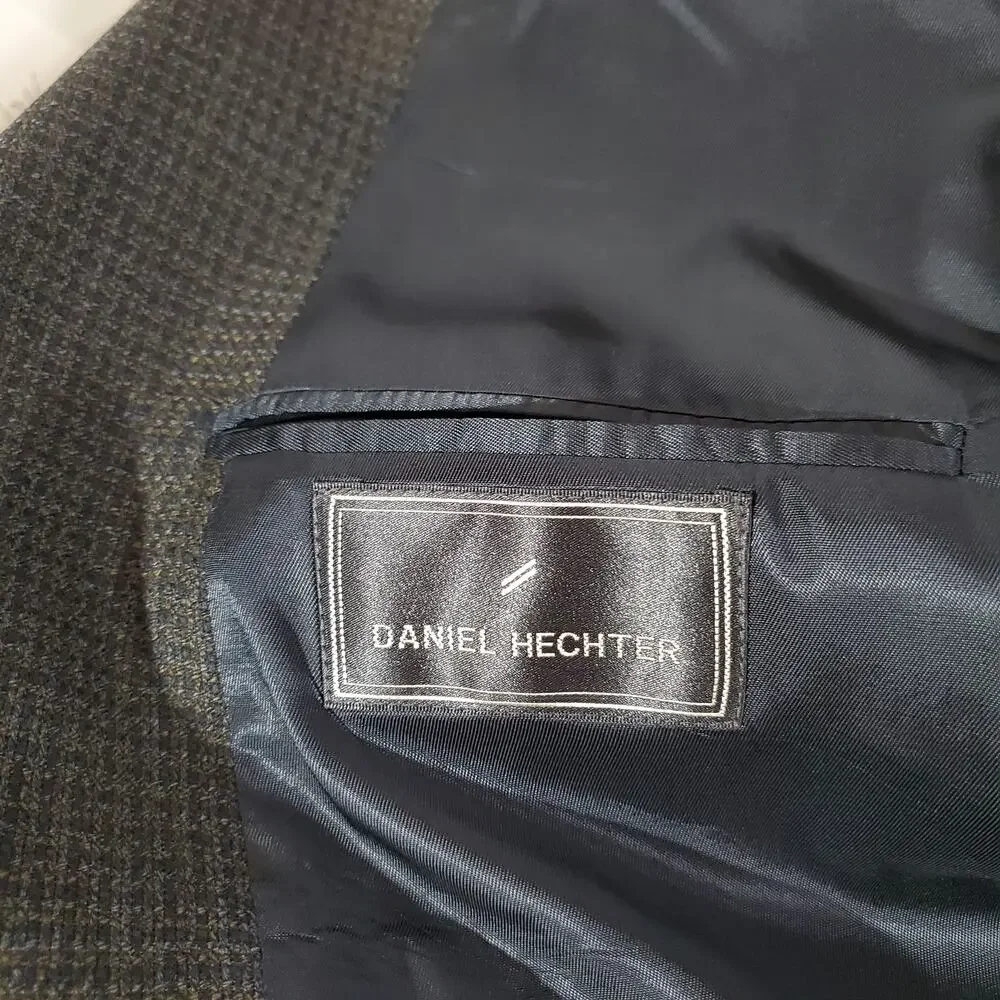 Daniel Hechter Mens Vintage Tweed 100% Wool Sport Coat Blazer Jacket Size 44L